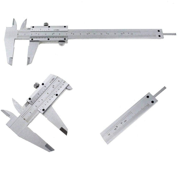 Planet Gates 0-150mm/0.05 Caliper Stainless Steel Vernier Caliper Metal Calipers Gauge Micrometer Measurement Measuring Instrument Tool