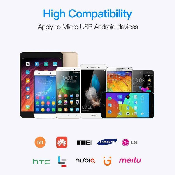 Planet Gates 0.25m Vention Micro USB Cable 1m 2m 3m 5V2A Fast Charging Data Sync Micro USB Charger Cable For Samsung Xiaomi LG Huawei Android Phone