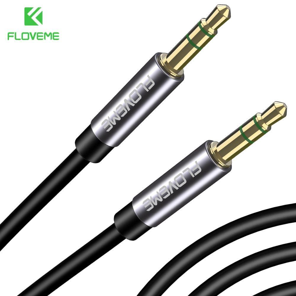 Planet Gates 0.5m FLOVEME 3.5mm Jack Audio Cable Gold Plated Male to Male Audio Aux Cable For Car Mobile Phone Speaker 1m Headphone Extension Cabo