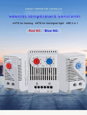 Planet Gates 0-60&#39;C KTO011 KTS011 DIN Rail Mini Compact Bimetallic Thermostat Mechanical Temperature Controller Normal Open Close KTO 011 KTS