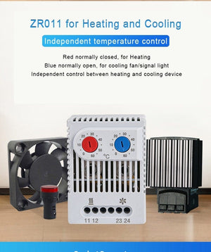 Planet Gates 0-60&#39;C KTO011 KTS011 DIN Rail Mini Compact Bimetallic Thermostat Mechanical Temperature Controller Normal Open Close KTO 011 KTS