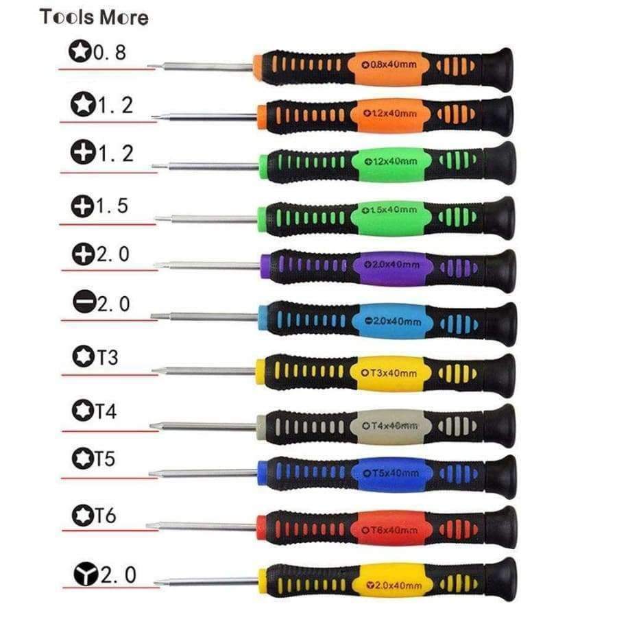 Planet Gates 0.8 1.2 Phillips 1.2 1.5 2.0 Slotted 2.0 Torx T3 T4 T5 T6 Y2.0 Precision Screwdriver for iPhone Phone PC Repair Tool