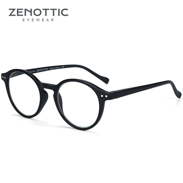Planet Gates 0 / Black ZENOTTIC Round Frame Reading Glasses For Men Women Computer Optical Eyeglasses Hyperopia Anti Blue Light Reading Glasses Eyewear
