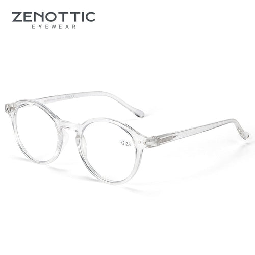 Planet Gates 0 / Crycle ZENOTTIC Round Frame Reading Glasses For Men Women Computer Optical Eyeglasses Hyperopia Anti Blue Light Reading Glasses Eyewear