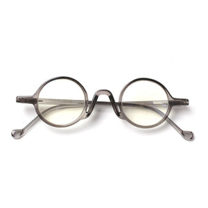 Planet Gates 0 / gray Retro Round Reading Glasses Blue Light Blocking Mini Small Comfortable Readers for Women Men