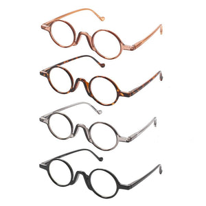 Planet Gates 0 / mix colour Retro Round Reading Glasses Blue Light Blocking Mini Small Comfortable Readers for Women Men