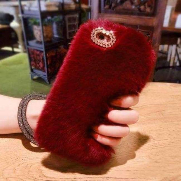 Planet Gates 00015 3 / For iPhone 6 6s Case for iPhone Xs Max 6.5 8 6s Plus Luxury Cute Hairy Phone Bag Rabbit Hair Case Bling Back Cover Capa For iPhone X 6
