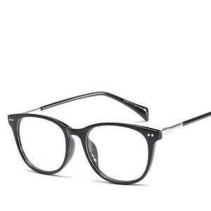 Planet Gates 001 CitySpiner Square Fashion Women Eyewear Clear Flat Mirror Frame Adult Total Transparent Retro Rivet Round Reading Glasses Y100