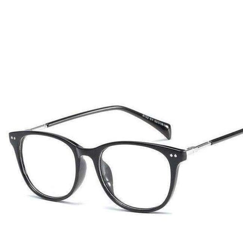 Planet Gates 001 CitySpiner Square Fashion Women Eyewear Clear Flat Mirror Frame Adult Total Transparent Retro Rivet Round Reading Glasses Y100