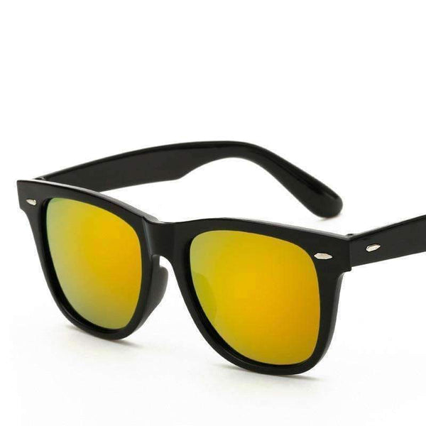 Planet Gates 001 CitySpiner Vintage Black Frame Men Sunglasses Square Mirror UV400 2018 Fashion Summer Style Travel Eyewear Magnetic Women Y090