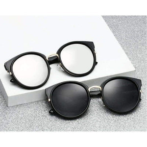 Planet Gates 001 DOLCE VISION Classic Round Sunglasses Women Black Frame Brand Design UV400 2018 New Mirror Ladies Sunglasses Eyewear Lunette