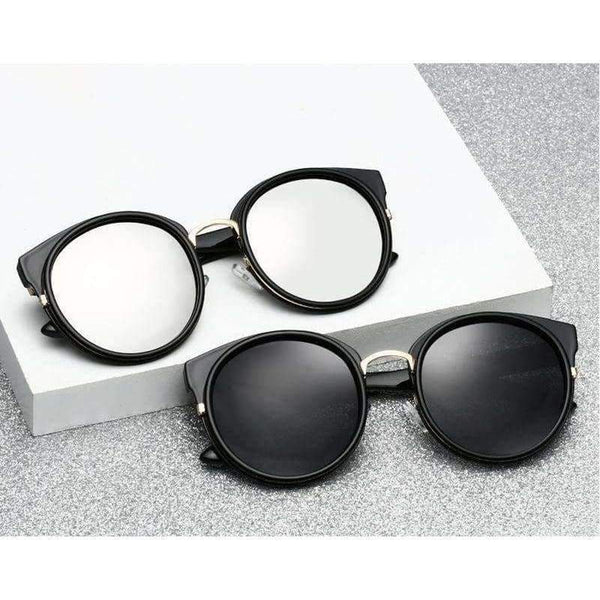 Planet Gates 001 DOLCE VISION Classic Round Sunglasses Women Black Frame Brand Design UV400 2018 New Mirror Ladies Sunglasses Eyewear Lunette