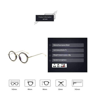 Planet Gates 001 DOLCE VISION Vintage Optical Glasses Women Round Clear Lens Eyewear Gold Metal Frames Retro Women Spectacles Gafas de mujer New