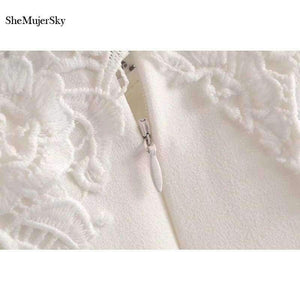 Planet Gates 001 / L White Lace Bodysuit Women Spaghetti Strap Cold Shoulder Bodysuits 2018 Bodies Woman Sexy Jumpsuit