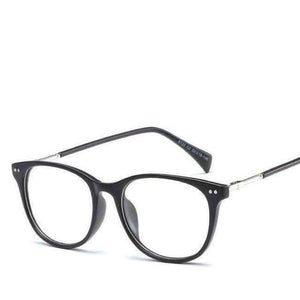 Planet Gates 002 CitySpiner Square Fashion Women Eyewear Clear Flat Mirror Frame Adult Total Transparent Retro Rivet Round Reading Glasses Y100