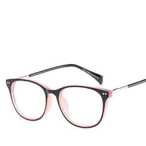 Planet Gates 003 CitySpiner Square Fashion Women Eyewear Clear Flat Mirror Frame Adult Total Transparent Retro Rivet Round Reading Glasses Y100