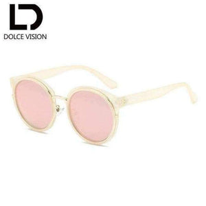 Planet Gates 003 DOLCE VISION Classic Round Sunglasses Women Black Frame Brand Design UV400 2018 New Mirror Ladies Sunglasses Eyewear Lunette