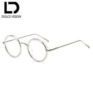 Planet Gates 004 DOLCE VISION Vintage Optical Glasses Women Round Clear Lens Eyewear Gold Metal Frames Retro Women Spectacles Gafas de mujer New