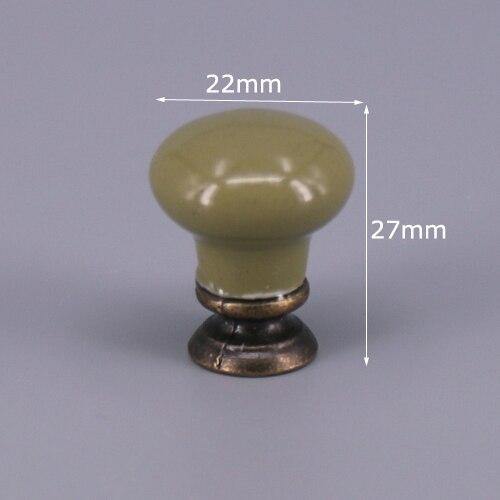 1x Green Color Series Ceramic Knobs  Dresser Drawer Cabinet Handle Pulls / CuteKitchen Cupboard Knob Furniture Hardware