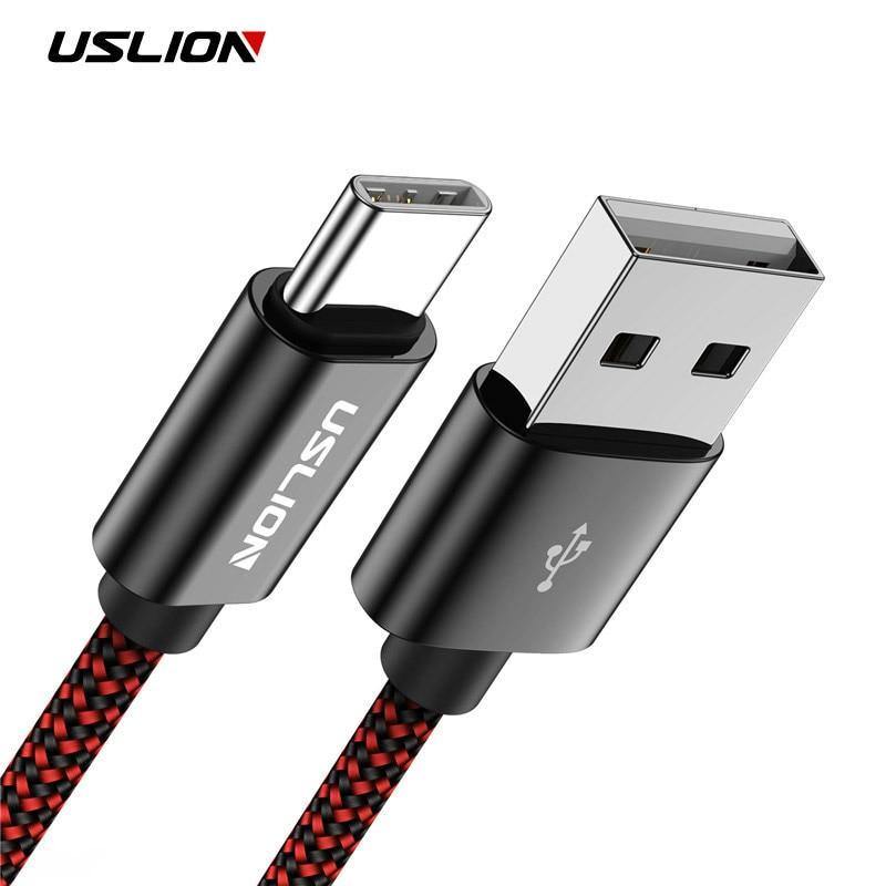 Planet Gates 0058 Blue / 0.3m USLION USB Type C Cable for Samsung Galaxy S9 S8 Huawei Oneplus 6 Fast Charging USB C Cable Data Sync Type-C Phone Charger Cable