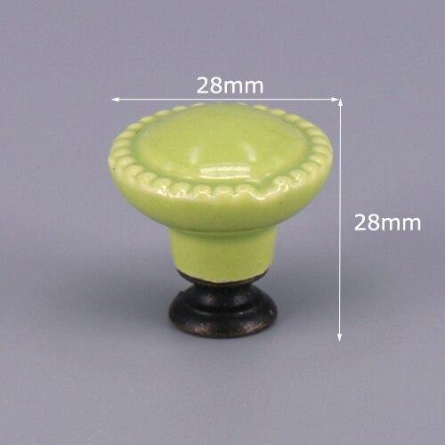 1x Green Color Series Ceramic Knobs  Dresser Drawer Cabinet Handle Pulls / CuteKitchen Cupboard Knob Furniture Hardware