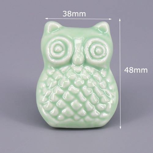 1x Green Color Series Ceramic Knobs  Dresser Drawer Cabinet Handle Pulls / CuteKitchen Cupboard Knob Furniture Hardware