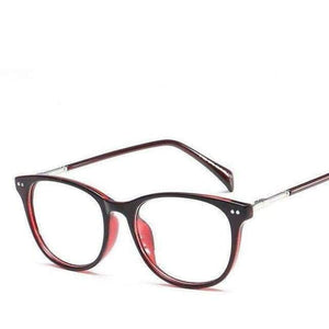 Planet Gates 008 CitySpiner Square Fashion Women Eyewear Clear Flat Mirror Frame Adult Total Transparent Retro Rivet Round Reading Glasses Y100