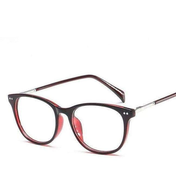 Planet Gates 008 CitySpiner Square Fashion Women Eyewear Clear Flat Mirror Frame Adult Total Transparent Retro Rivet Round Reading Glasses Y100