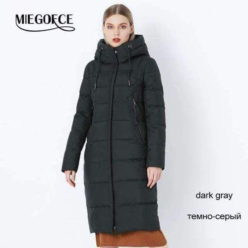 Planet Gates 009 Dark Gray / S / China 2018 Winter New Collection Bio Fluff Hooded Women's Winter Coat Parkas European Style Warm Stylish Winter Jacket