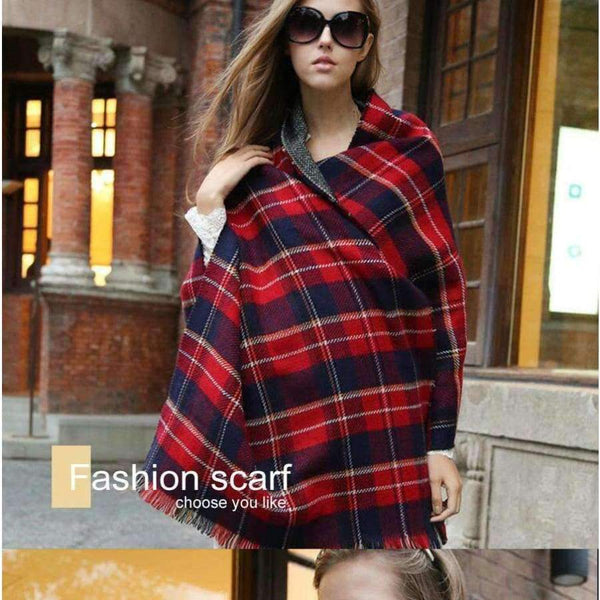 Planet Gates 01 / 195cmX70cm Autumn and winter popular plaid ladies scarf oversized thick shawl double-sided use autumn winter scarf FD081