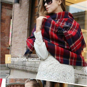 Planet Gates 01 / 195cmX70cm Autumn and winter popular plaid ladies scarf oversized thick shawl double-sided use autumn winter scarf FD081