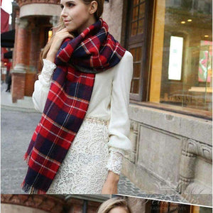 Planet Gates 01 / 195cmX70cm Autumn and winter popular plaid ladies scarf oversized thick shawl double-sided use autumn winter scarf FD081