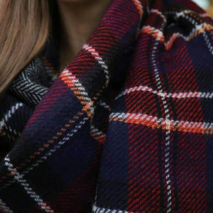 Planet Gates 01 / 195cmX70cm Autumn and winter popular plaid ladies scarf oversized thick shawl double-sided use autumn winter scarf FD081