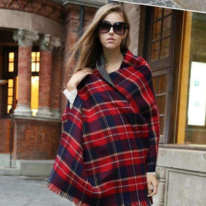 Planet Gates 01 / 195cmX70cm Autumn and winter popular plaid ladies scarf oversized thick shawl double-sided use autumn winter scarf FD081