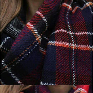 Planet Gates 01 / 195cmX70cm Autumn and winter popular plaid ladies scarf oversized thick shawl double-sided use autumn winter scarf FD081