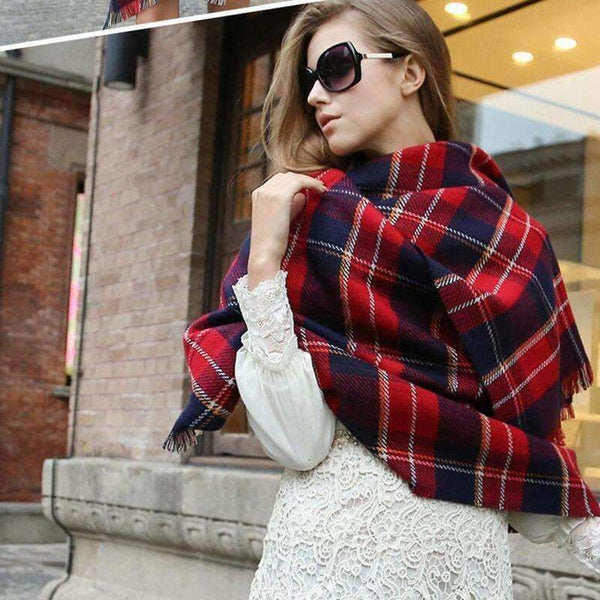 Planet Gates 01 / 195cmX70cm Autumn and winter popular plaid ladies scarf oversized thick shawl double-sided use autumn winter scarf FD081