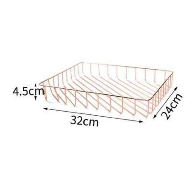Planet Gates 1pcs Rose Gold Metal Pen Holder Box Case Organizer Home Desk Stationery Decor Office School Desk Accessories Supplies