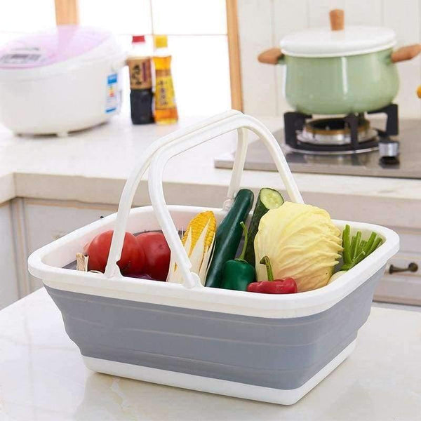 Planet Gates 01 / 38x28.8x15.5cm Folding Shopping Basket Laundry Basket Snacks Fruit Vegetable Foldable Silicone Basket Home Storage & Organization Eco-Friendly