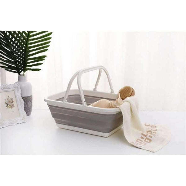 Planet Gates 01 / 38x28.8x15.5cm Folding Shopping Basket Laundry Basket Snacks Fruit Vegetable Foldable Silicone Basket Home Storage & Organization Eco-Friendly