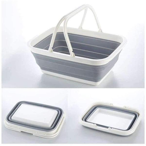 Planet Gates 01 / 38x28.8x15.5cm Folding Shopping Basket Laundry Basket Snacks Fruit Vegetable Foldable Silicone Basket Home Storage & Organization Eco-Friendly
