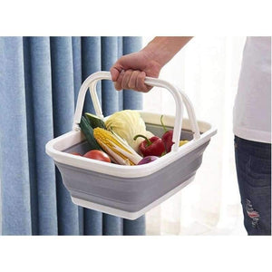 Planet Gates 01 / 38x28.8x15.5cm Folding Shopping Basket Laundry Basket Snacks Fruit Vegetable Foldable Silicone Basket Home Storage & Organization Eco-Friendly