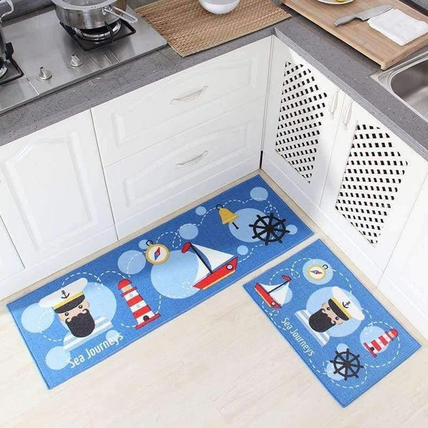 Planet Gates 01 / 40cmx60cm Kitchen Accessory Knife Pattern Food Theme Carpet Tapete Soft Fabric Home Kitchen Floor Mat Anti Slip Rug Home Decor Front Door