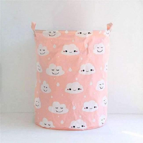 Planet Gates 01 40x50cm New Nordic Laundry Basket Cloud Print Pink Basket for Toys Underwear Organizer Box Home Storage & Organization
