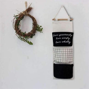 Planet Gates 01 60*20cm Cotton Letters Printed Hanging Organizer for Cosmetic Sundries Folding Storage Bag Home Storage & Organization