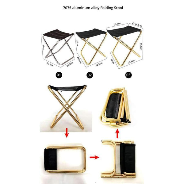 Planet Gates 01 chair Outdoor Furniture Folding Chair 7075 Aluminum Alloy Fishing Camping Chair BBQ Stool Folding Stool Portable Travel Train Chair