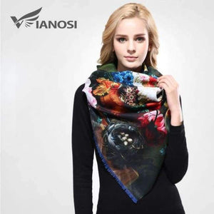 Planet Gates 01 / China / 185CM X 65CM Newest Design Bandana Printing Winter Scarf Women Shawls Thicken Warm Scarves Wool Brand Scarf Woman Wrap VA070