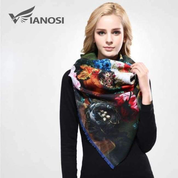 Planet Gates 01 / China / 185CM X 65CM Newest Design Bandana Printing Winter Scarf Women Shawls Thicken Warm Scarves Wool Brand Scarf Woman Wrap VA070