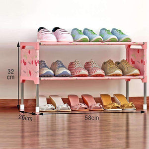 Planet Gates 01 / China COSTWAY Non-woven 2 Tier Shoes Rack Shoe Cabinets Stand Shelf Shoes Organizer Living Room Bedroom Storage Furniture W0197