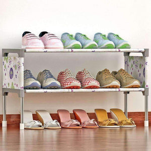 Planet Gates 01 / China COSTWAY Non-woven 2 Tier Shoes Rack Shoe Cabinets Stand Shelf Shoes Organizer Living Room Bedroom Storage Furniture W0197