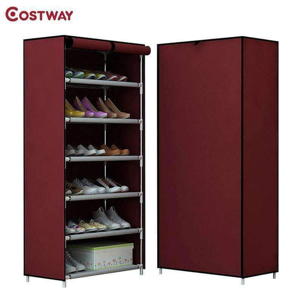 Planet Gates 01 / China COSTWAY Non-woven 6 Tier Shoes Rack Stand Shelf Shoes Organizer Living Room Bedroom Storage Furniture W0109